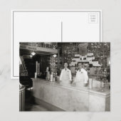 Drug Store Soda Fountain, 1921 Briefkaart (Voorkant / Achterkant)