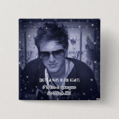 Drug tegen epidemische bewustwording vierkante button 5,1 cm (Voorkant)