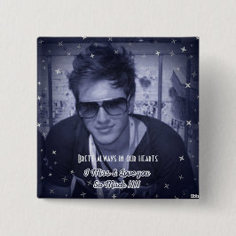 Drug tegen epidemische bewustwording vierkante button 5,1 cm