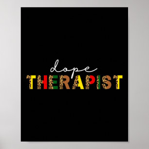 Drug Therapeut Counselor Leopard Print Zwart Socia