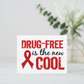 Drug-vrij is Nieuwe Koel Briefkaart (Staand voorkant)