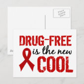 Drug-vrij is Nieuwe Koel Briefkaart (Voorkant / Achterkant)