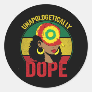 Drug Vrouwen Zwart Geschiedenis Maand Juneteenth Ronde Sticker