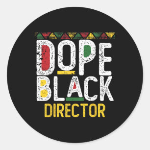 Drug Zwart Regisseur Black History Month Ronde Sticker