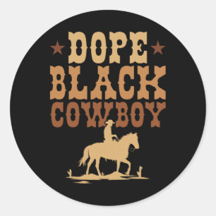 Drug Zwarte Cowboy Melanine Zwarte Afrikaanse Rode Ronde Sticker