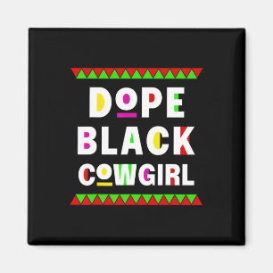 Drug Zwarte Cowgirl Paardrijden Afro-Amerikaans Zw Magneet