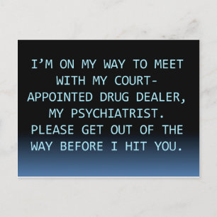DRUGDEALER PSYCH BRIEFKAART