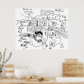 DRUGS EN ROCK N ROLL POSTER (Keuken)