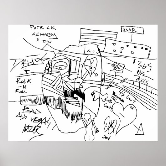 DRUGS EN ROCK N ROLL POSTER (Voorkant)