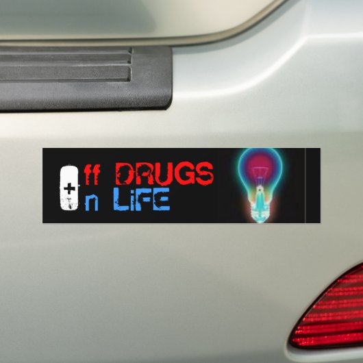 drugs, leven bumpersticker (Op auto)
