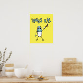 Drugs Misbruik Funny Drugs doden Cartoon Poster (Keuken)