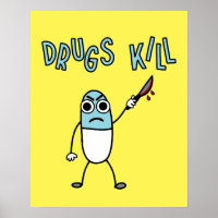 Drugs Misbruik Funny Drugs doden Cartoon