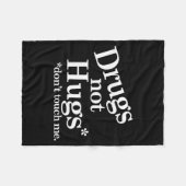 Drugs Not Hugs Don't Touch Me  Fleece Deken (Voorkant (Horizontaal))