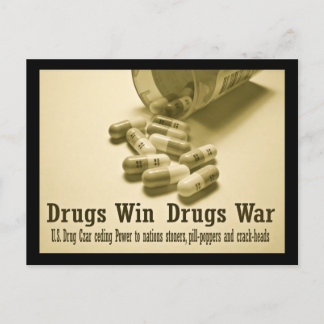 Drugs winnen! briefkaart