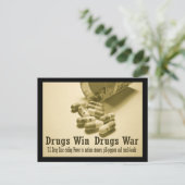 Drugs winnen! briefkaart (Staand voorkant)