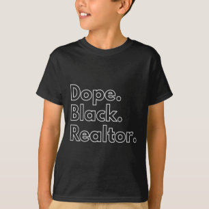 Drugs Zwart Realtor Afro-Amerikaans Zwart Geschied T-shirt