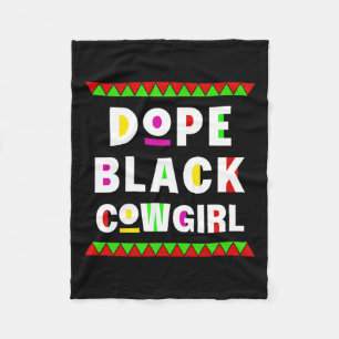 Drugs Zwarte Cowgirl Paardrijden Afro-Amerikaans Z Fleece Deken
