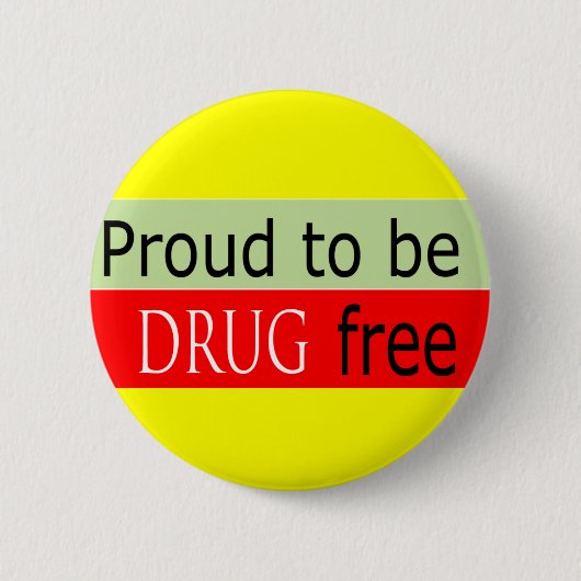 drugsvrij ronde button 5,7 cm (Voorkant)