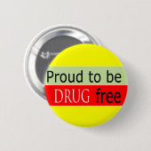 drugsvrij ronde button 5,7 cm (Voorkant /achterkant)