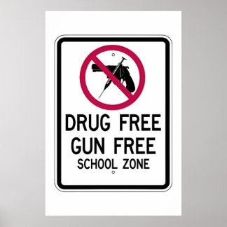 Drugsvrij voor het logo van scholen poster