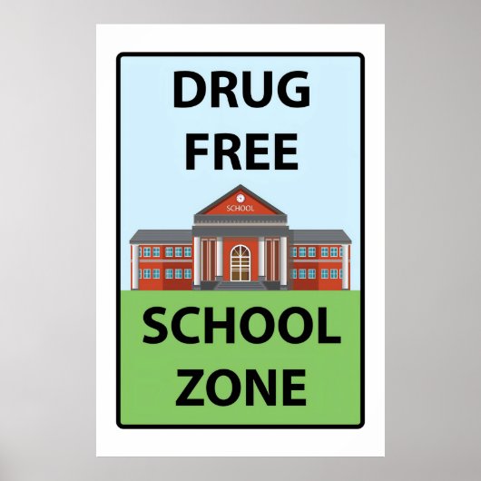 Drugsvrij voor schoolbanner Poster (Voorkant)