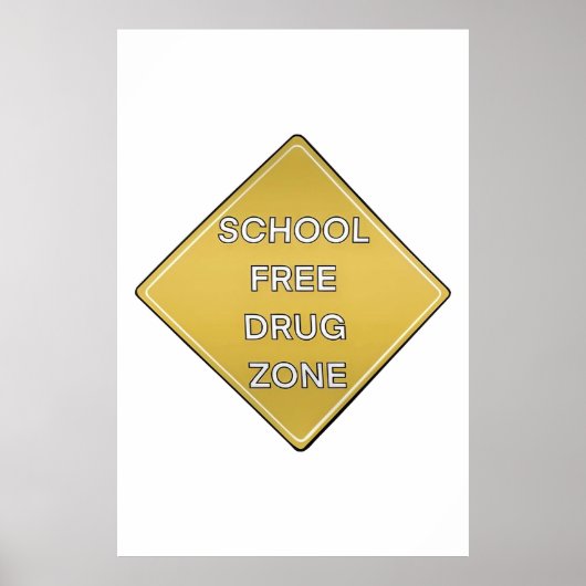 Drugsvrij voor schoolPoster Poster (Voorkant)