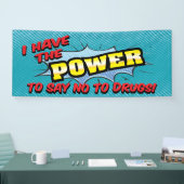Drugsvrije School Red Ribbon Hero Power Spandoek (Beurs)