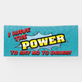 Drugsvrije School Red Ribbon Hero Power Spandoek (Horizontaal)