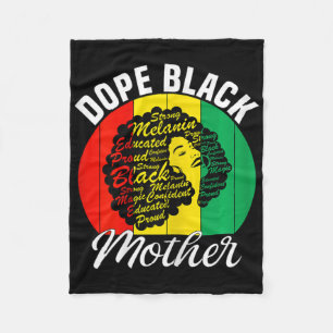 Drugszwarte moeder Juneteenth Moederdag zwart zijn Fleece Deken