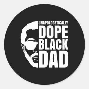 Drugszwarte vader Afro-Amerikaanse Afrikaanse vade Ronde Sticker