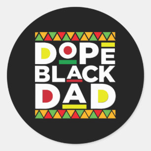 Drugszwarte vader Afro-Amerikaanse Afrikaanse vade Ronde Sticker