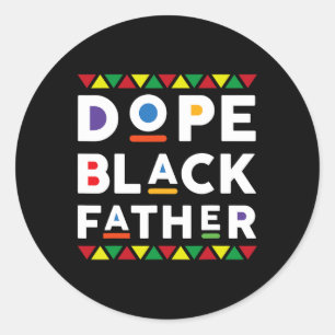 Drugszwarte vader Afro-Amerikaanse Afrikaanse vade Ronde Sticker