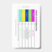 Drugtest Order van Afname Verticale Badge (Achterkant)