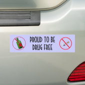Drugvrije Bumpersticker (Op auto)