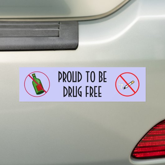 Drugvrije Bumpersticker (Op auto)