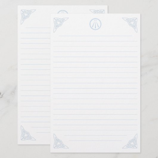Druid Awen Keltisch briefpapier (Voorkant / Achterkant)