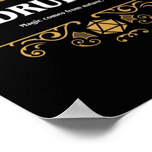 Druid Class Tabletop RPG Gaming Poster (Hoek)