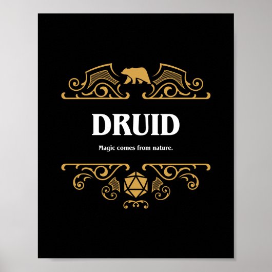 Druid Class Tabletop RPG Gaming Poster (Voorkant)