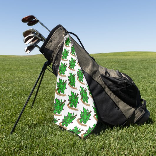 Druid Dice Design Golfhanddoek (Groen)