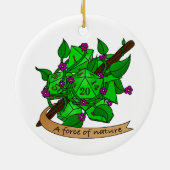 Druid Dice Design Keramisch Ornament (Achterkant)