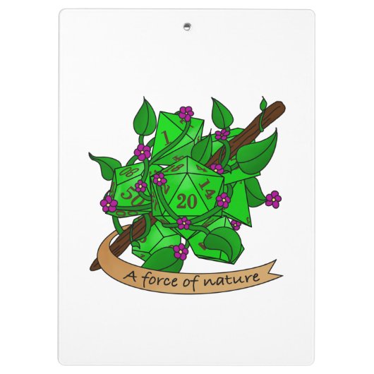 Druid Dice Design Klembord (Achterkant)