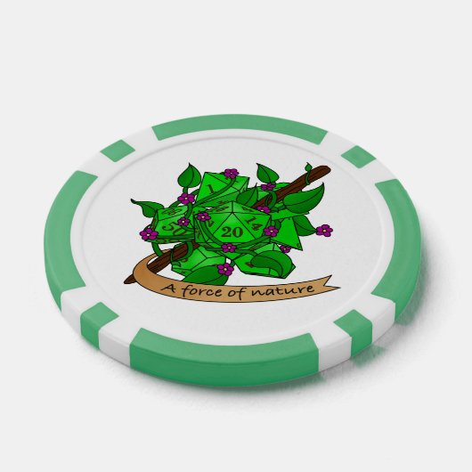 Druid Dice Design Poker Chips (Enkel)