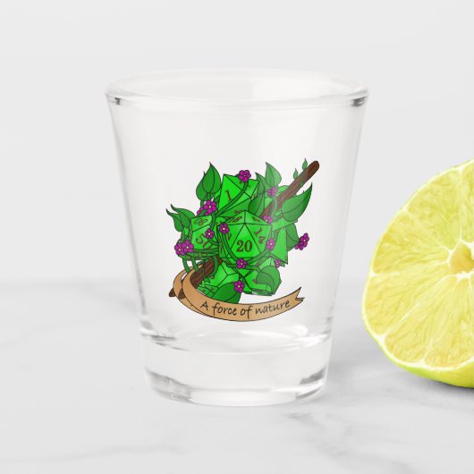 Druid Dice Design Shot Glas (Voorkant)