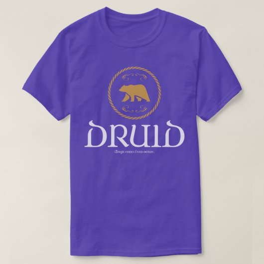 Druid Druids Magic Tabletop RPG Addicate T-shirt (Design voorkant)