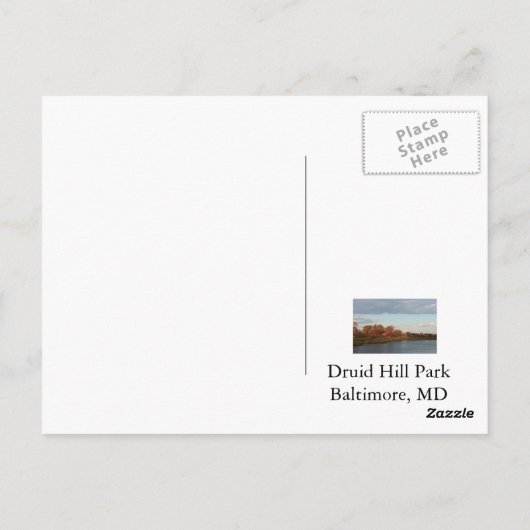 Druid Hill Park Briefkaart (Achterkant)