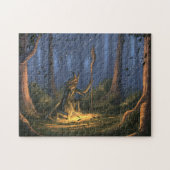 Druid in het bos legpuzzel (Horizontaal)