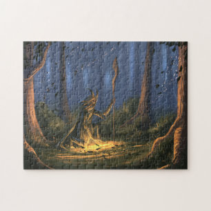 Druid in het bos legpuzzel