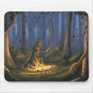 Druid in het bos muismat