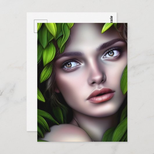 Druid Natuur Goddess Woman fantasy art Briefkaart (Voorkant / Achterkant)