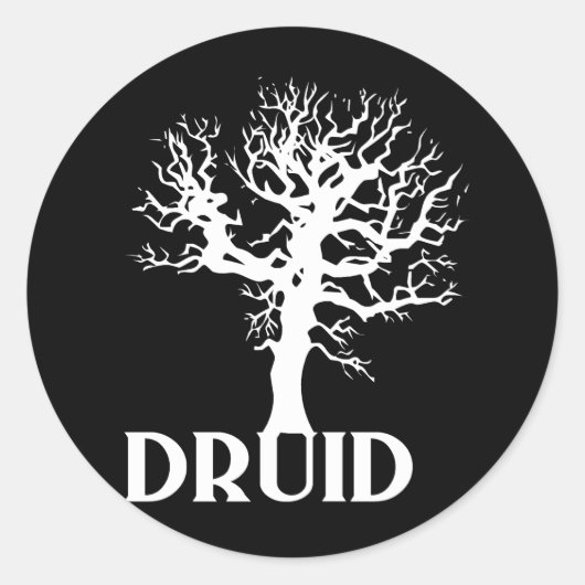 Druid Ronde Sticker (Voorkant)
